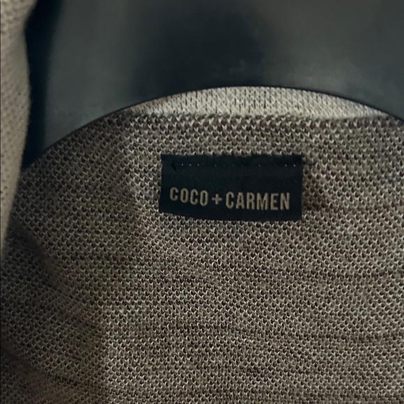 Coco + Carmen Gray and Black Fringe Poncho - Picture 2 of 5